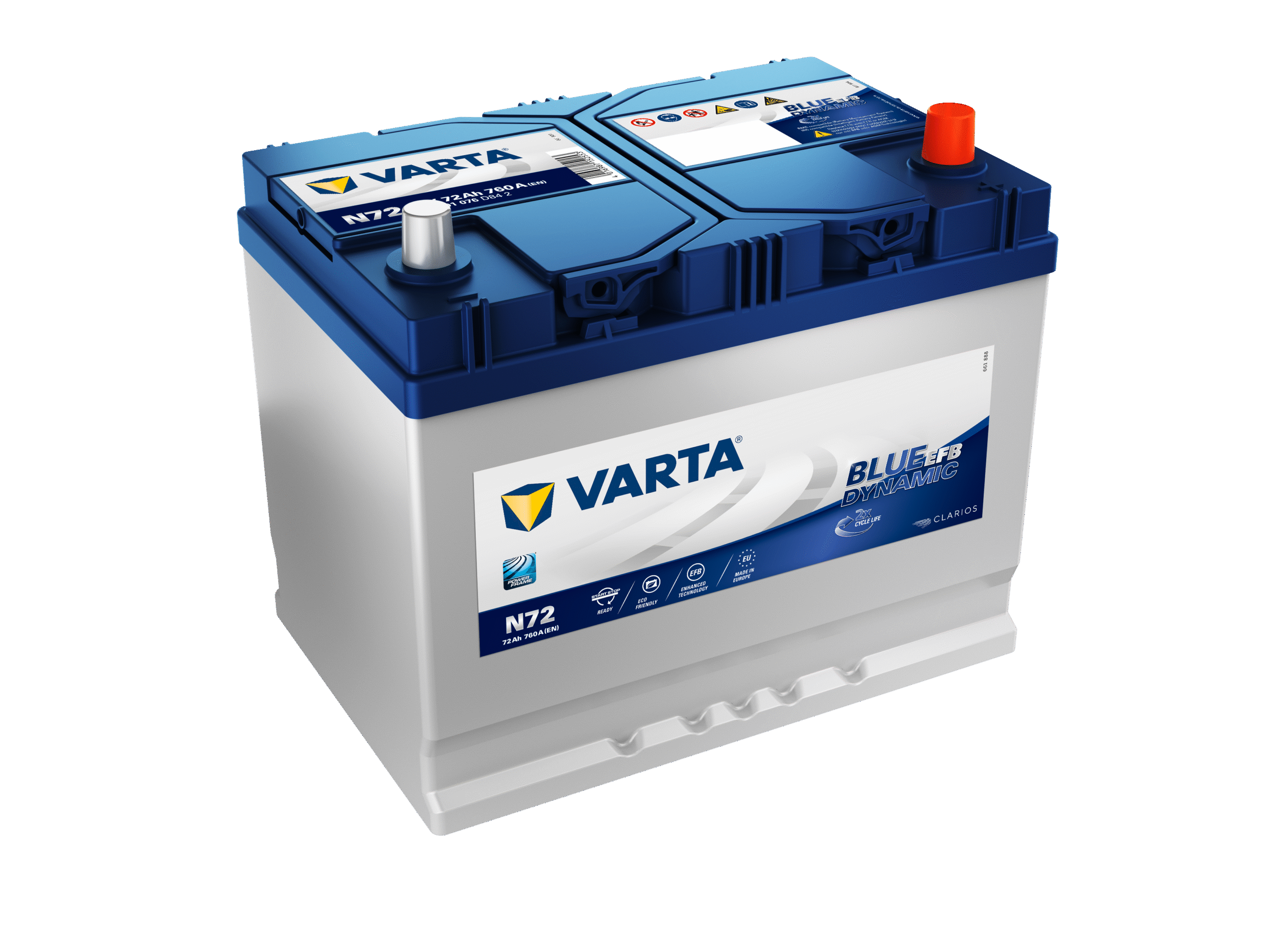 VARTA N72 EFB 57201 BLUE DYNAMIC